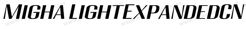 Migha LightExpandedCNTRSlant字体转换